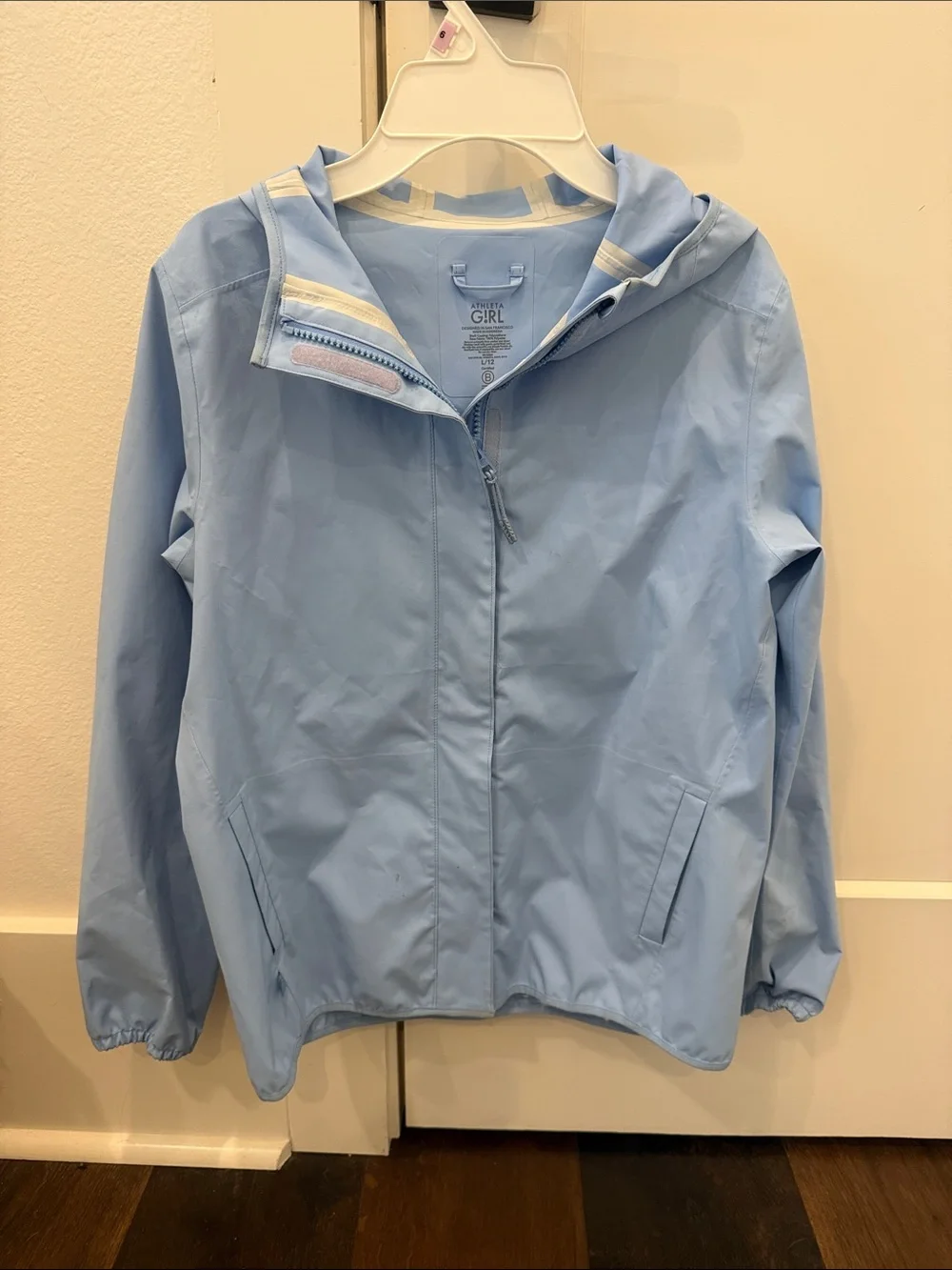 Athleta Light Blue Girls' Raincoat with Hood